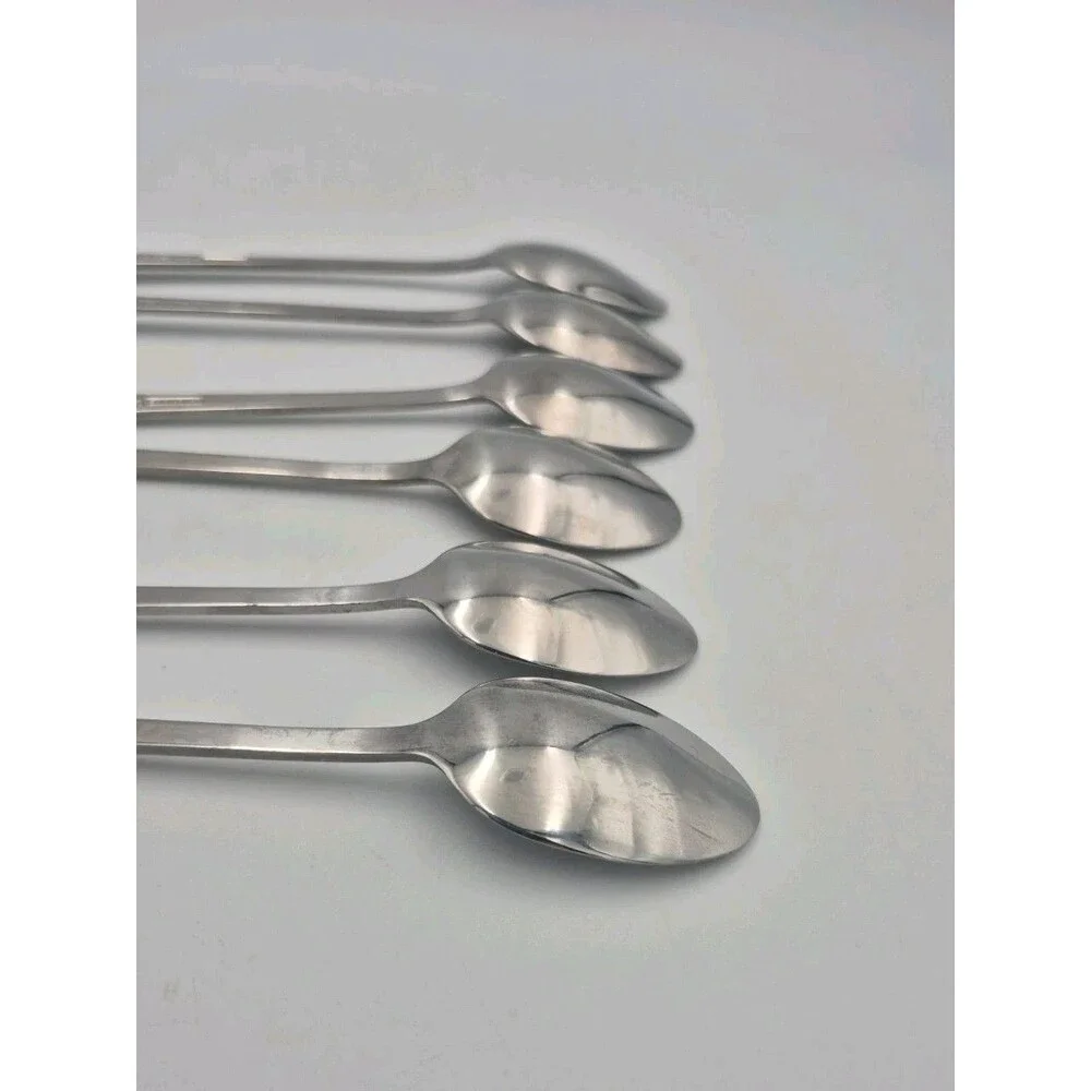Vintage Of 6 Teaspoons Cambridge Stainless Steel Flatware 8